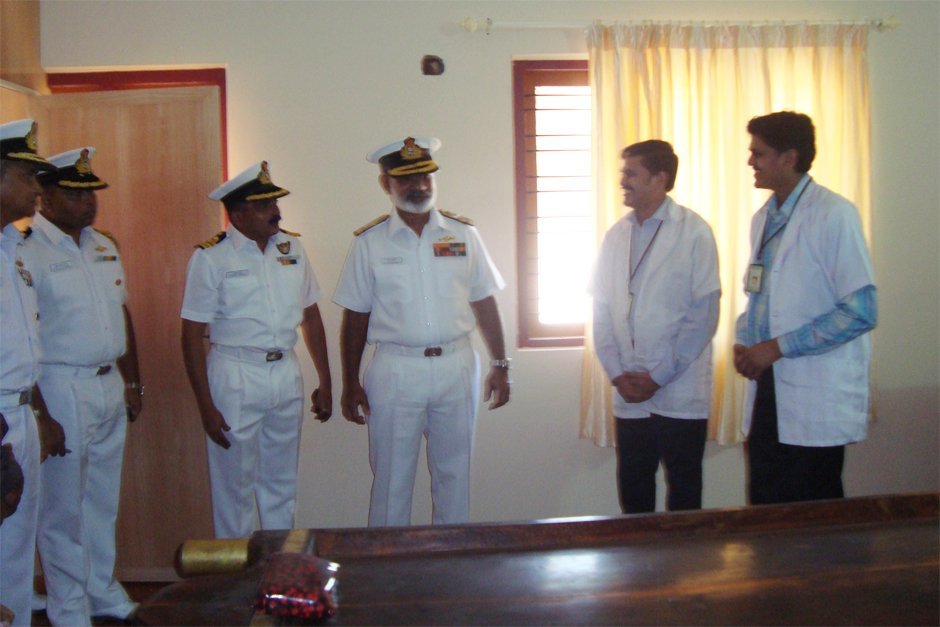 Vice Admiral K N Sushil at the Ayurvedic Center, INA Ezhimala
